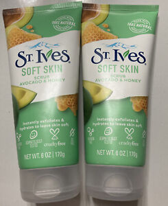 St. Ives Soft Skin Scrub Avocado & Honey Exfoliating Face Wash 6oz 2x