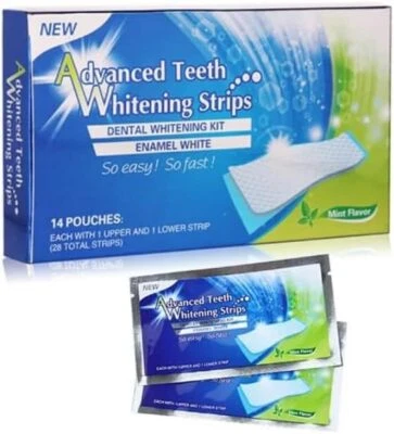 PROFESSIONAL ADVANCED TEETH WHITENING STRIPS HOME TOOTH BLEACHING UK