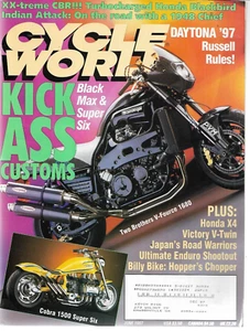 Cycle World Magazine June 1997- Honda Blackbird, Cobra 1500 Super Six - Imagen 1 de 2