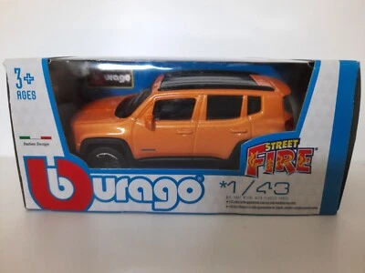 Modellino Statico Jeep Renegade (2017) BBurago Auto Arancione Scala 1:43 - Immagine 1 di 2