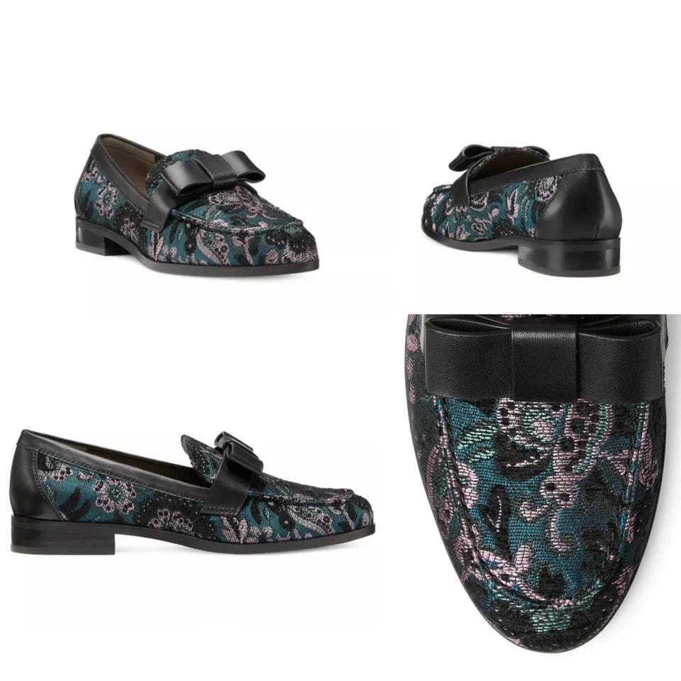 Mocasín Stuart Weitzman Nuevo en Caja Pajarita Terciopelo Cuero Talla 4.5M Foto 1 de 1