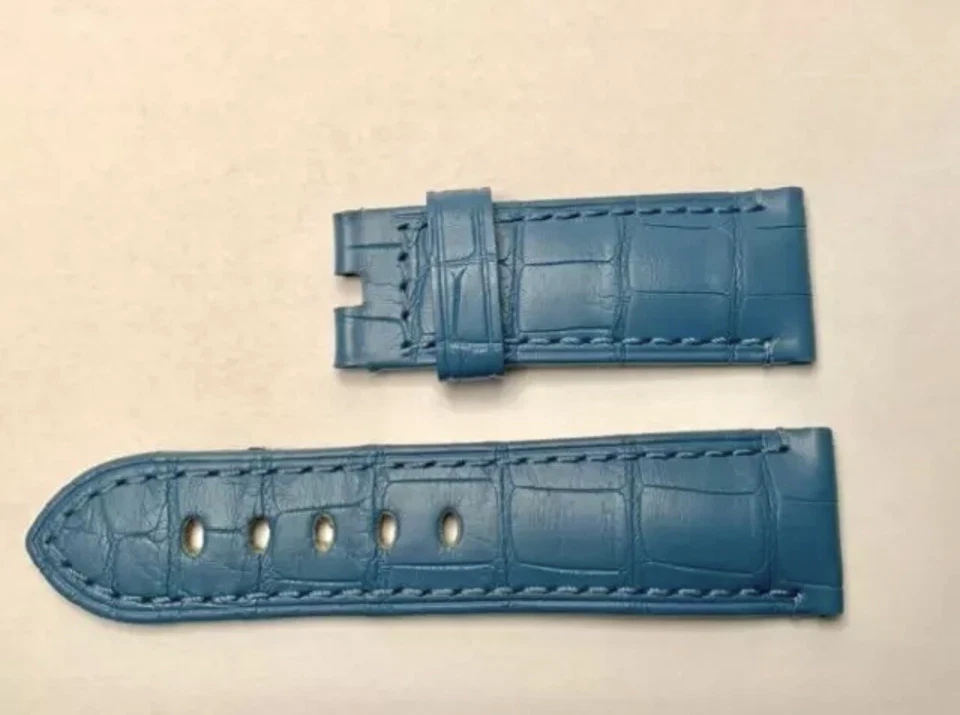 Correa de cocodrilo azul Officine Panerai 22 mm x 20 mm auténtica OEM  Foto 1 de 4