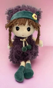 HWD Kawaii Anime Cute Girl Doll In Purple Dress Plush Stuffed Toy Friend 18" - Picture 1 of 10