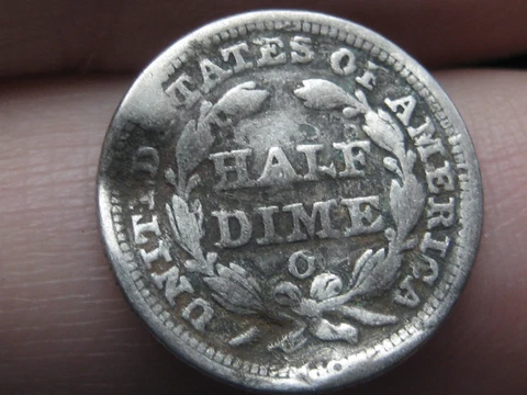 1852-O Seated Liberty Half Dime- Good/VG Details Cover