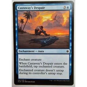 MTG Magic The Gathering Castaway's Despair Enchantment Aura Ixalan Blue 2017 - Picture 1 of 2