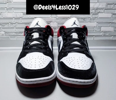 Nike Air Jordan 1 Terciopelo Bajo Hombre Talla 10.5/Mujer 12 Blanco Gimnasio Rojo FZ3242-001 Foto 1 de 4