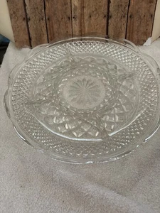 Vintage Anchor Hocking Wexford Pattern Divided 5 Section Glass Plate 10.75" Mint - Picture 1 of 3