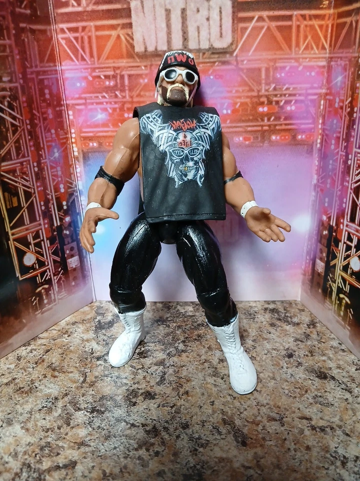 Figura de acción WWE nWo HOLLYWOOD Hulk Hogan personalizada Bone Crunching BCA WCW  Foto 1 de 4