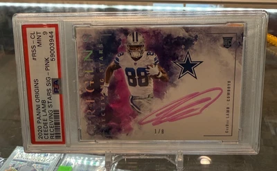 2020 Panini Origins FOTL Exclusive - Ceedee Lamb RC Auto Pink /8 #RSS-CL PSA 9 - Image 1 of 2