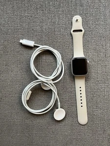 Apple Watch Series 7 41mm Starlight Aluminum Case Off White Band GPS Cellular - Zdjęcie 1 z 4
