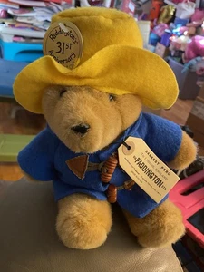 PADDINGTON BEAR Plush 31st Anniversary w/Tags Eden 1988-89 Stuffed Toy - Picture 1 of 14