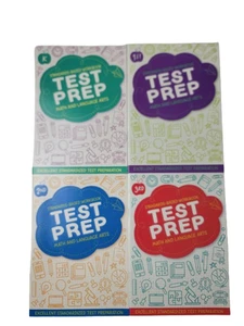 Test Prep Workbooks K 1st 2nd 3rd Grades Math And Language Arts Lot of 4 New - Picture 1 of 18