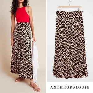 Maxi Falda Anthropologie x Maeve Madiana Tejida Pull On Negra Multi Geométrica XS - Imagen 1 de 15