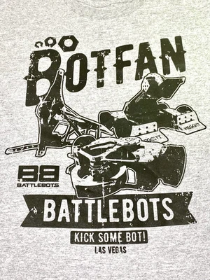 Battle Bots T-Shirt Gray Medium BotFan Las Vegas BB Battlbots Fight Promo Merch Foto 1 de 4