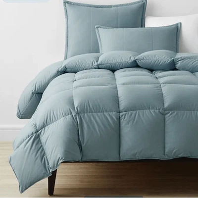 The Company Store LoftAIRE Down Alt Medium Comforter Sea Mist, Twin Size. New! - Image 1 of 4