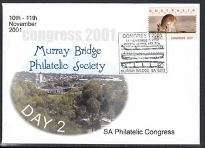 Australian Stamps.Alpha Cover.SA Philatelic Congress.Murray Bridge.Day Two.2001. - Picture 1 of 1