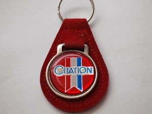 Llavero Citation _ Llavero Vintage Cuero Gamuza Rojo - Imagen 1 de 2