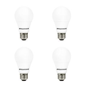 SYLVANIA A19 LED Light Bulb, 14W=100W, Non-Dimmable, 1500LM, Bright White, 4 Pk