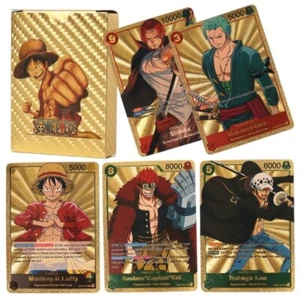 One Piece Card Display Box Boosters Pack 55 Pcs Limited Gold Manga TCG Sealed - Imagen 1 de 5