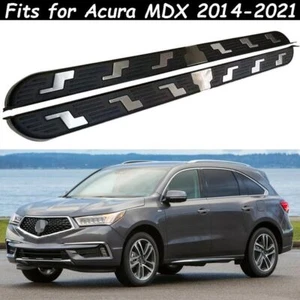 Fits for Acura MDX 2014-2021 2Pcs Running Board Side Step Pedals Nerf Bar Black - Picture 1 of 20