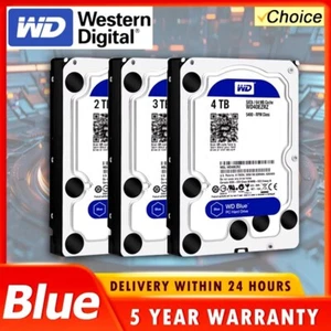WD Blue 1TB 2TB 3TB 4TB HDD PC Hard Disk Drive Western Digital Blue 3.5"SATA III - Picture 1 of 6