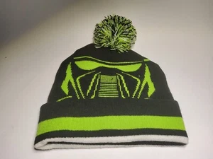 STAR WARS DARK SIDE BEANIE BLACK AND GREEN KNIT STOCKING HAT ONE SIZE FITS ALL - Picture 1 of 2
