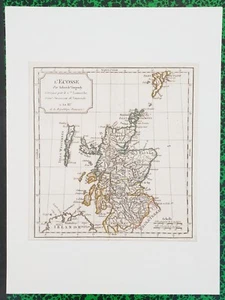 XVIII ème - L'Ecosse - Belle Carte par Vaugondy & Delamarche 40x30 Editée 1795 - Picture 1 of 1