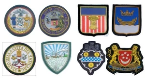 Custom City County Municipal Arms Uniform Parade Crest Blazer Bullion Patch Seal - Picture 1 of 10