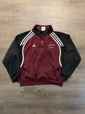 Vintage 2001 Adidas Mens Soccer 1/4 Zip Track Jacket Size M Pockets Track Y2K - Image 1 of 4