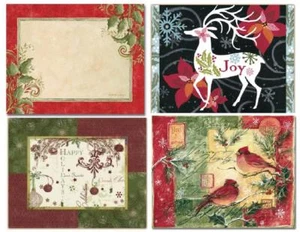 15x12 Christmas GLASS COUNTER SAVER BOARD *Happy Holiday, Holly, Cardinals, Joy - Picture 1 of 9