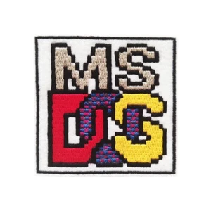 MS DOS Patch Embroidered Iron-On 2.5" - Picture 1 of 6