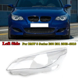 Left Side Headlight Headlamps Lens Cover Replacement for BMW E60 E61 5 Series LH - Picture 1 of 6