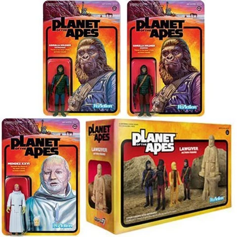 Planet of the Apes 3 3/4-Inch ReAction Figure Bundle of 4 Cover