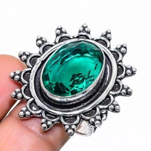 Mint Tourmaline Gemstone Handamade 925 Sterling Silver Jewelry Ring Sz 9 (US) - Picture 1 of 1