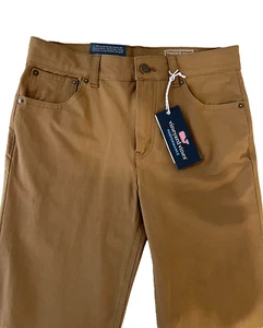 Vineyard Vines Boys On-The-Go Pants Size 16 Otter Brown NWT $69.50 MSRP Stretch - Picture 1 of 8
