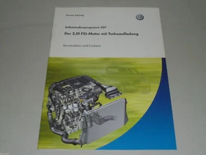 SSP 337 VW Programa De Autoestudio De Servicio Motor Turbo 2,0l FSI Golf GTI - Imagen 1 de 1