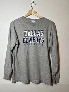 CAMISETA DALLAS COWBOYS ROPA AUTÉNTICA MANGA LARGA JUVENIL XL GRIS NFL CUELLO REDONDO - Imagen 1 de 9