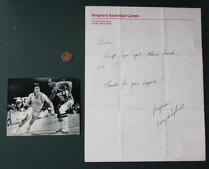 ABA-Indiana Mr. Basketball Billy Shepherd handwritten autographed letter photo-- - Picture 1 of 1