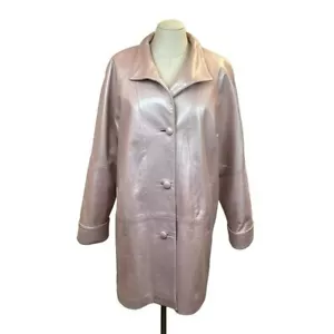 Vintage Dero by Rocco D’Amelio Pearl Pink Leather Jacket - Picture 1 of 16