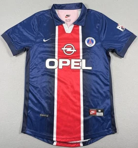 Vintage Nike 1998-1999 PSG Paris Saint-Germain Soccer Jersey Mens Medium Opel - Picture 1 of 10