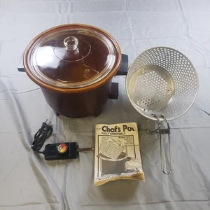 Dazey DCP-6 Chefs Pentola-Friggitrice Profonda-Vaporiera-Crockpot con Manuale - Foto 1 di 17