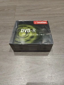 10 Imation DVD-R Lightscribe 16x 4.7GB 120 Mins Video Data Slim Jewel Case - Picture 1 of 3