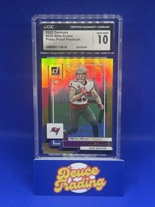 2022 Donruss Press Proof Premium, 2024 Purple Prizm Mike Evans Lot CGC 9 & 10 - Picture 1 of 9