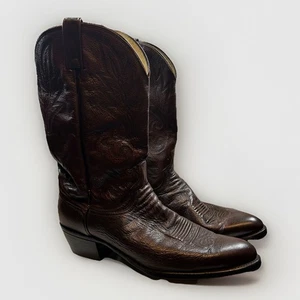 Botas occidentales Dan Post vintage de cuero borgoña para hombre talla 14 D hechas en EE. UU. - Imagen 1 de 11