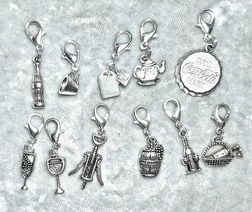 Bebidas Té Vino Café Soda Clip Dijes: Mochila Cartera Cremallera STOCKING STUFFER Foto 1 de 1