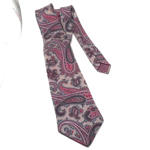 Mario Valentino Men's Necktie Tie Handmade Silk Made in Italy Paisley 59x3.5” - Picture 1 of 10