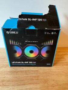 LIAN LI UNI FAN SL-INF 120 RGB 3 PACK / Controller Cooler 120mm ARGB Fan - Black - Picture 1 of 6