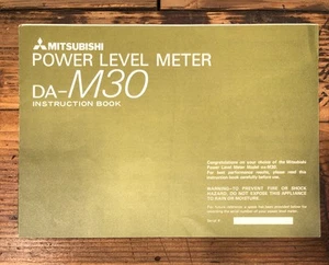 Mitsubishi DA-M30 Power Meter Owners / User Manual *Original* - Picture 1 of 1