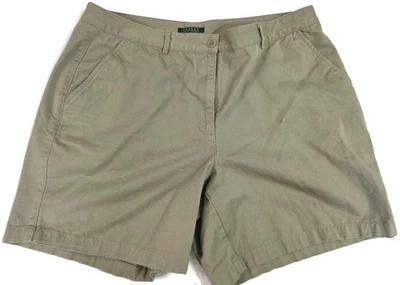 Lauren Ralph Lauren Shorts Womens 18W Tan Khaki Chino 100% Cotton Plus Size - Image 1 of 4