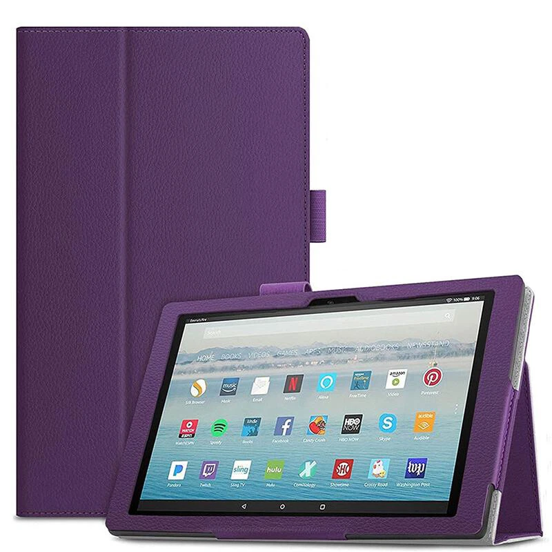 For Amazon Fire HD 8 Plus 10th 2020 Tablet Slim Folio Leather Case Stand Cover - Image 1 of 4